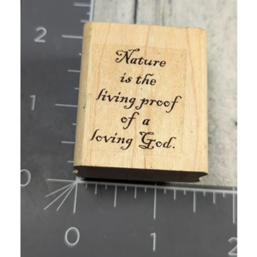 Stampin' Up! Nature Is The Living Proof Of Loving God Rubber Stamp Wood #i91