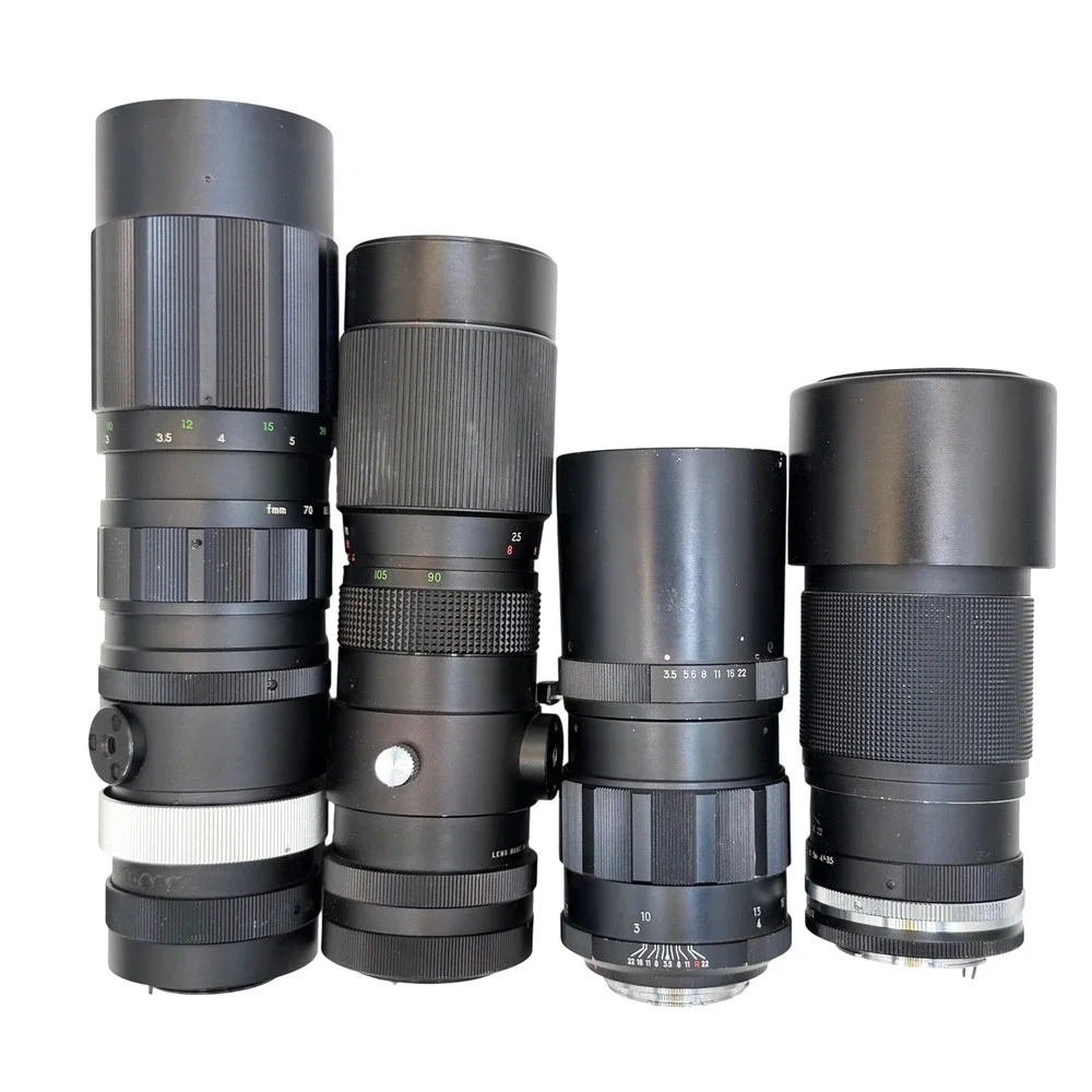 Vintage Telephoto Lens Lot Super Carenar 70-230mm Bushnell 90-230mm As-Is Repair