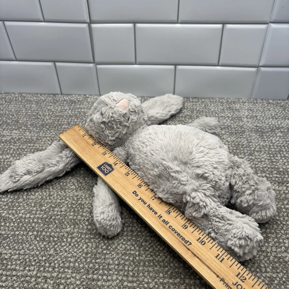 Jellycat Medium Bashful Grey Bunny Plush Stuffed Animal 11.5 Preowned Rabbit HG6