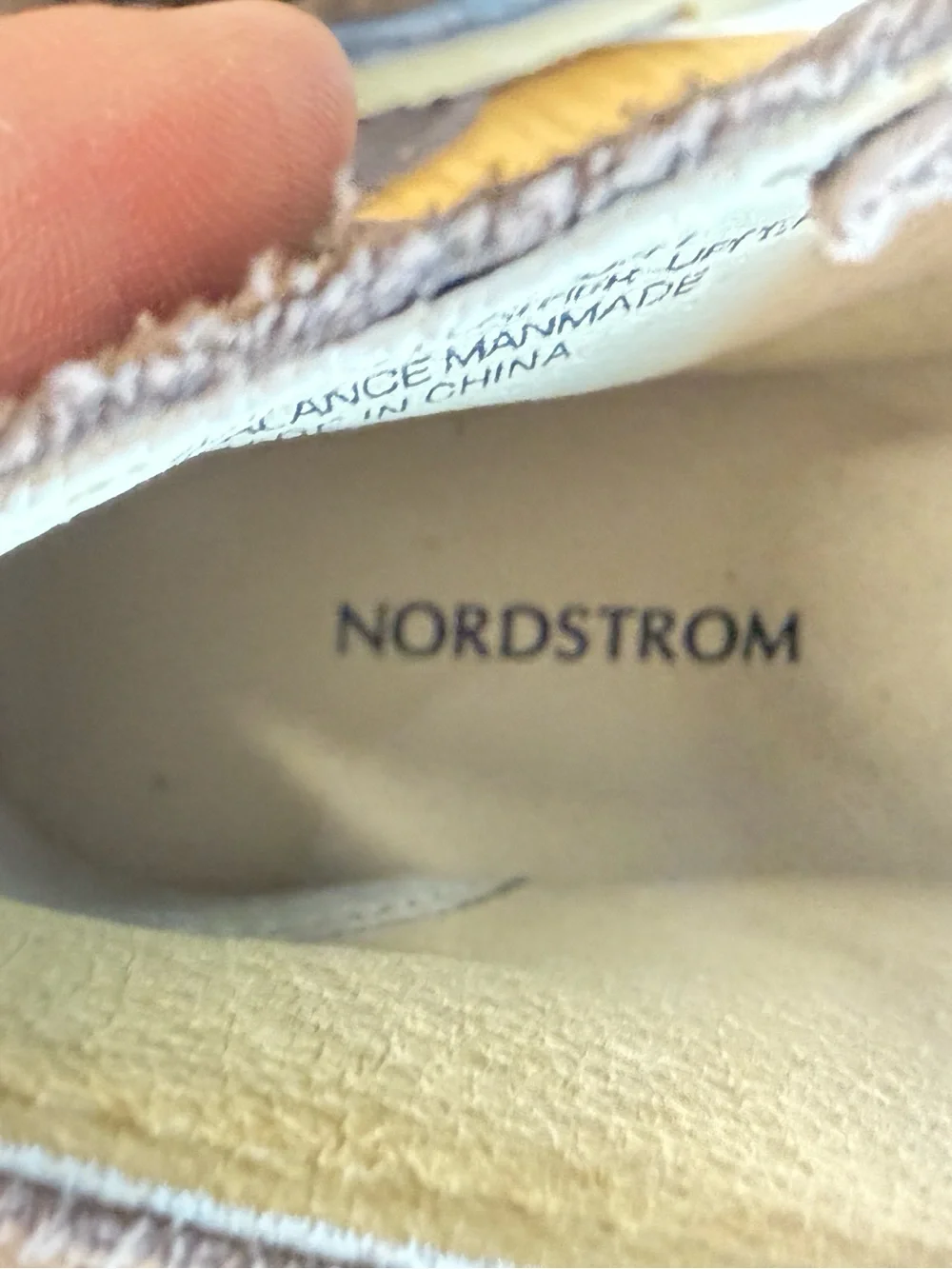 Nordstrom adjustable suede upper