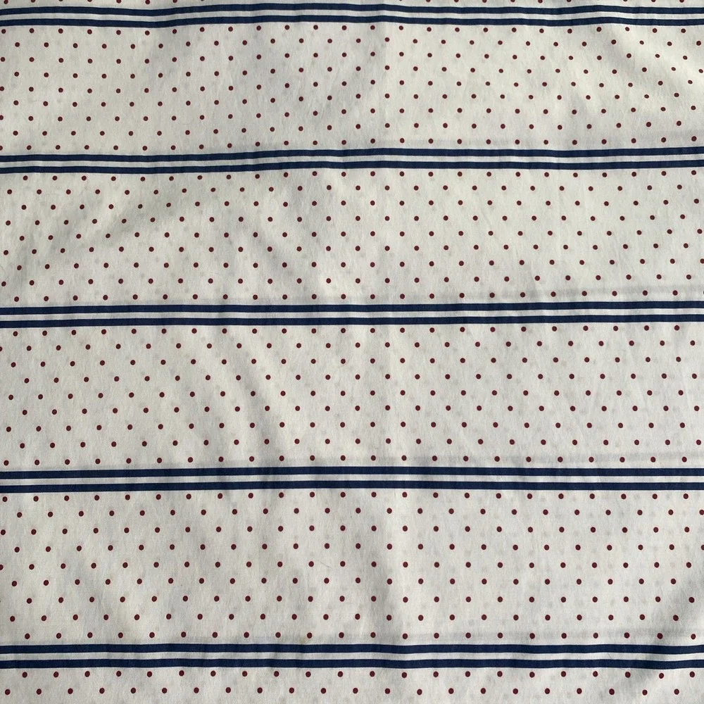 2-Tommy Hilfiger Blue Stipes Red Dots Cotton /Poly Blend Standard Pillowcases