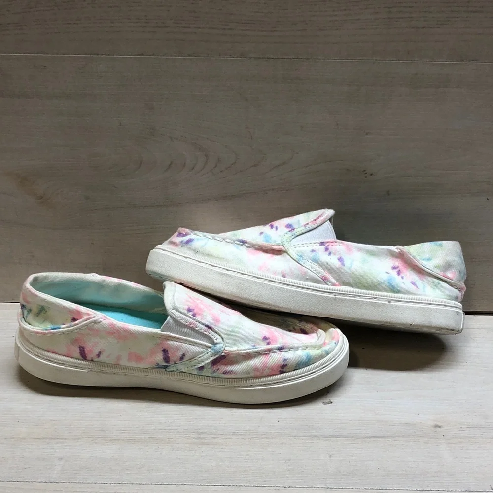 Sperry Pastel Floral Tie-Dye Slip-On Shoes #1522
