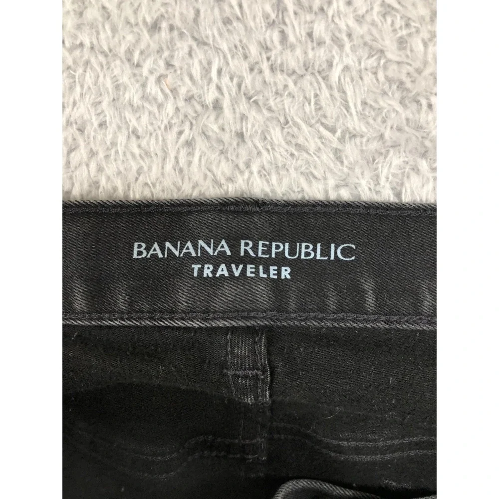 Banana Republic Jeans Mens 32x30 (Tag 31x30) Black Traveler Slim Fit
