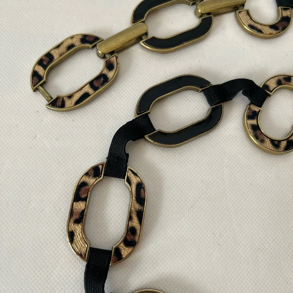 Cheetah Leopard Gold Chain Belt