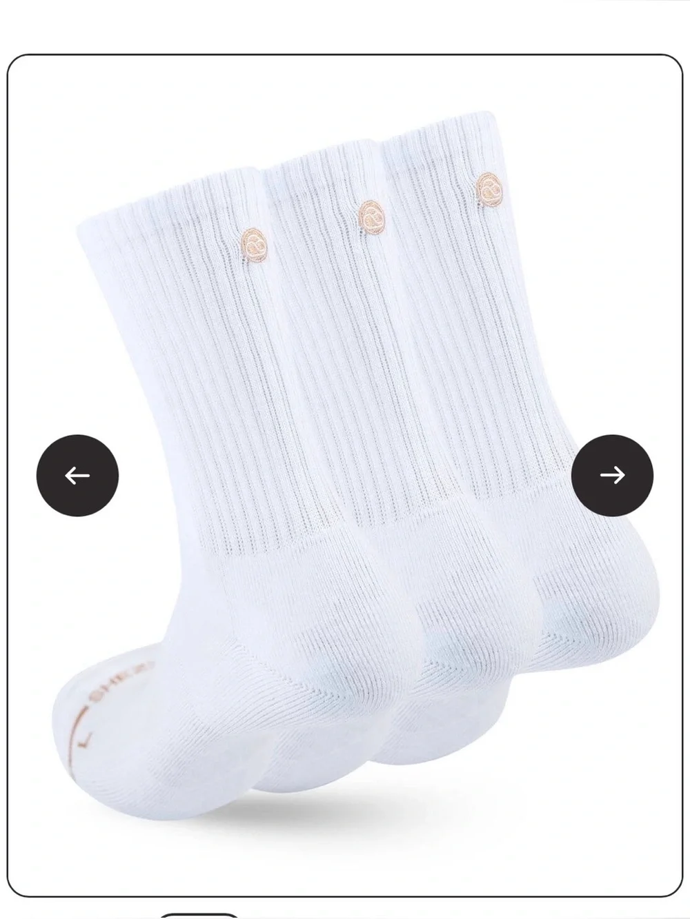 Shezza Unpadded Crew Sock | Size M