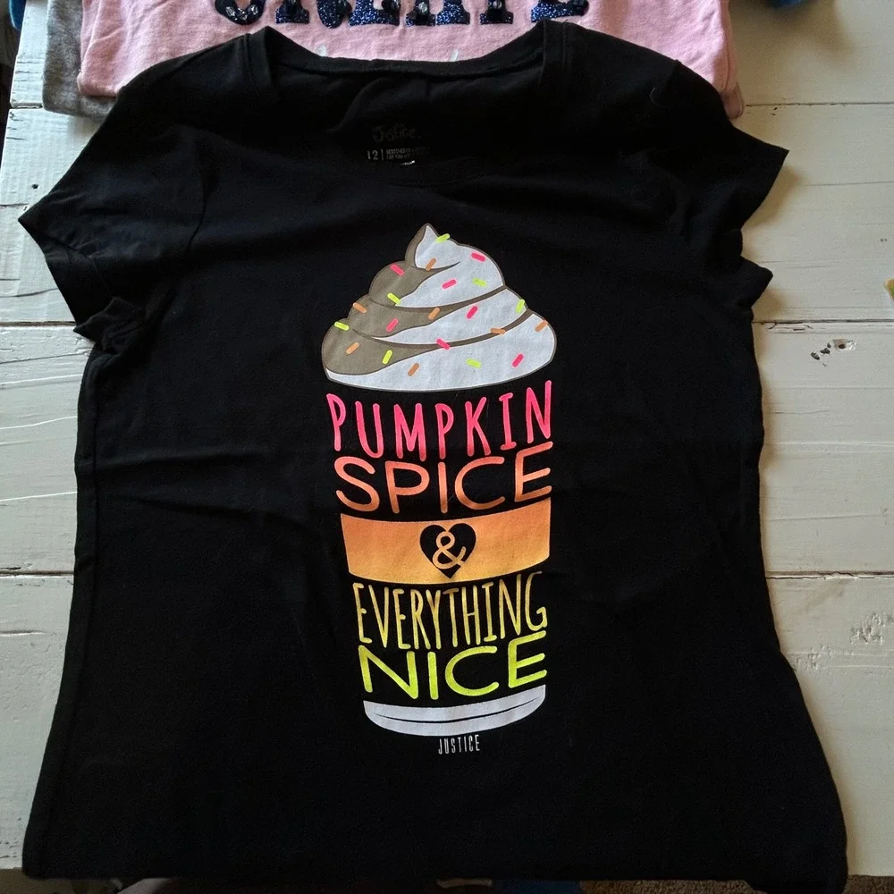 Justice girls graphic