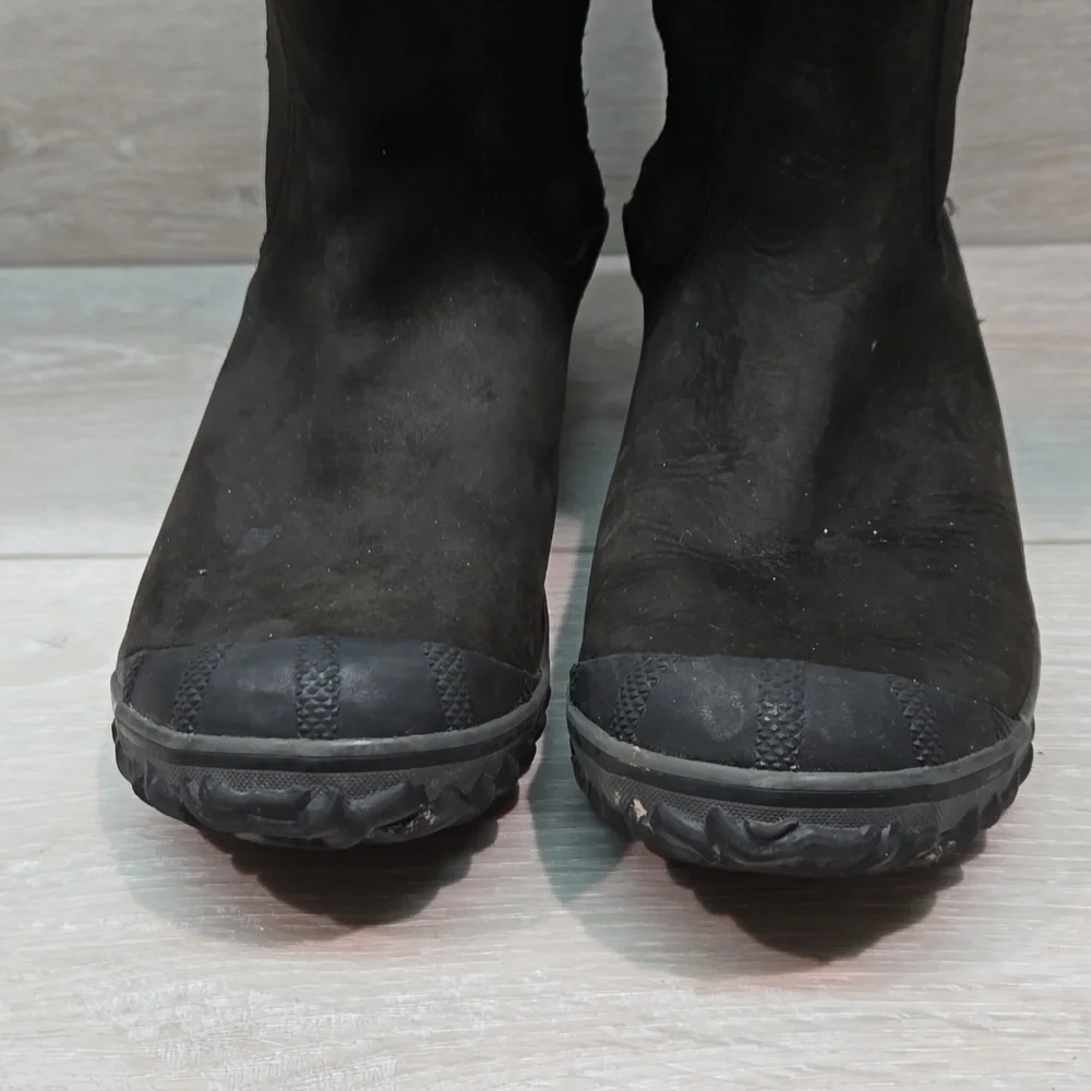 Sorel Women Tall Riding Leather Rubber Shoes sz 10