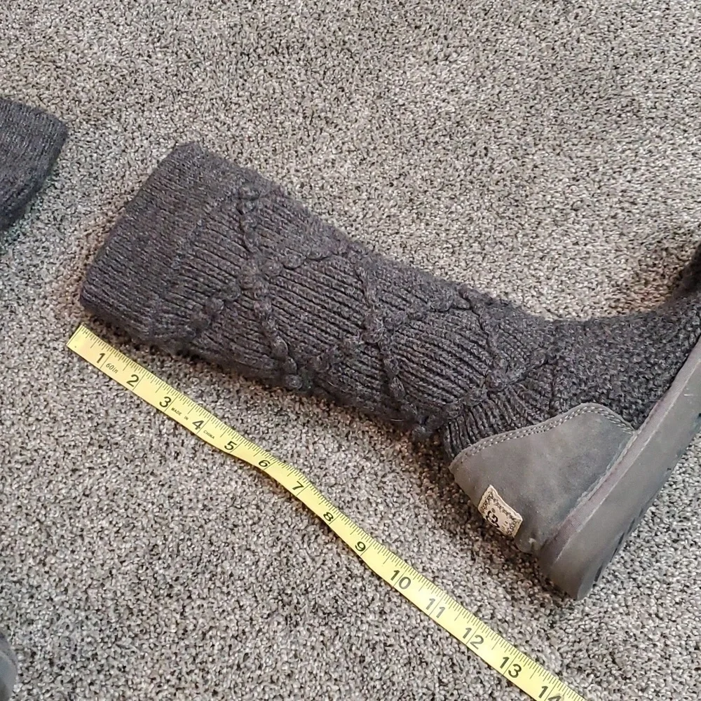 Ugg Australia Women 5879 Argyle Sweater Tall Cardi Knit Boots Shoes sz 8