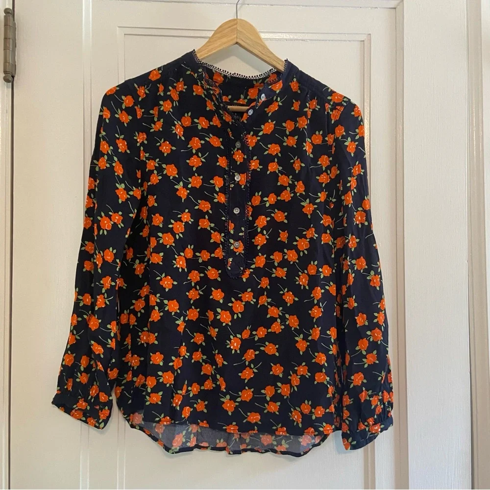 J. Crew Popover top in Poppy Fields