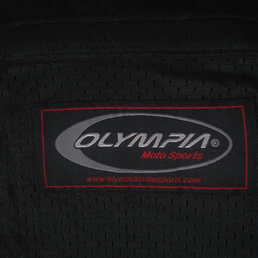 Olympia Moto Sports Jacket Mens XL Gray Black Mesh Padded 3M Reflective Riding