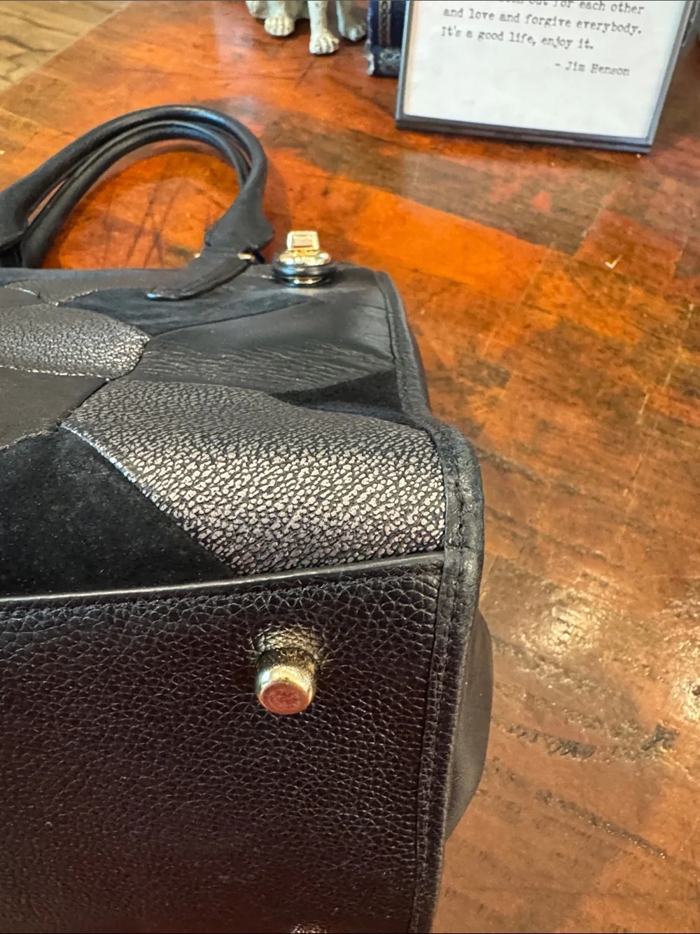 Coach silhouette patchwork