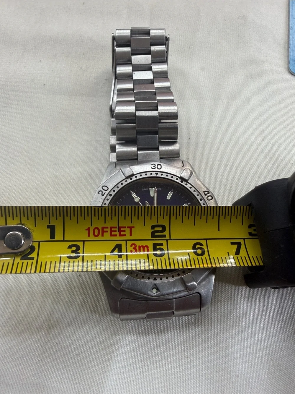 Tag Heuer Men's Stainless Steel Watch with Blue Dial and Silver Bracelet