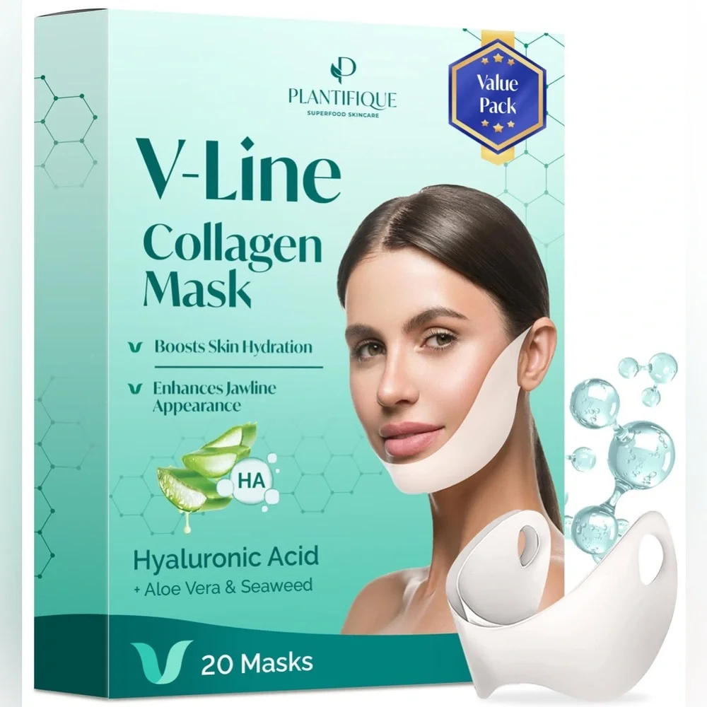 PLANTIFIQUE V-Line Collagen Mask for face 20 PCS