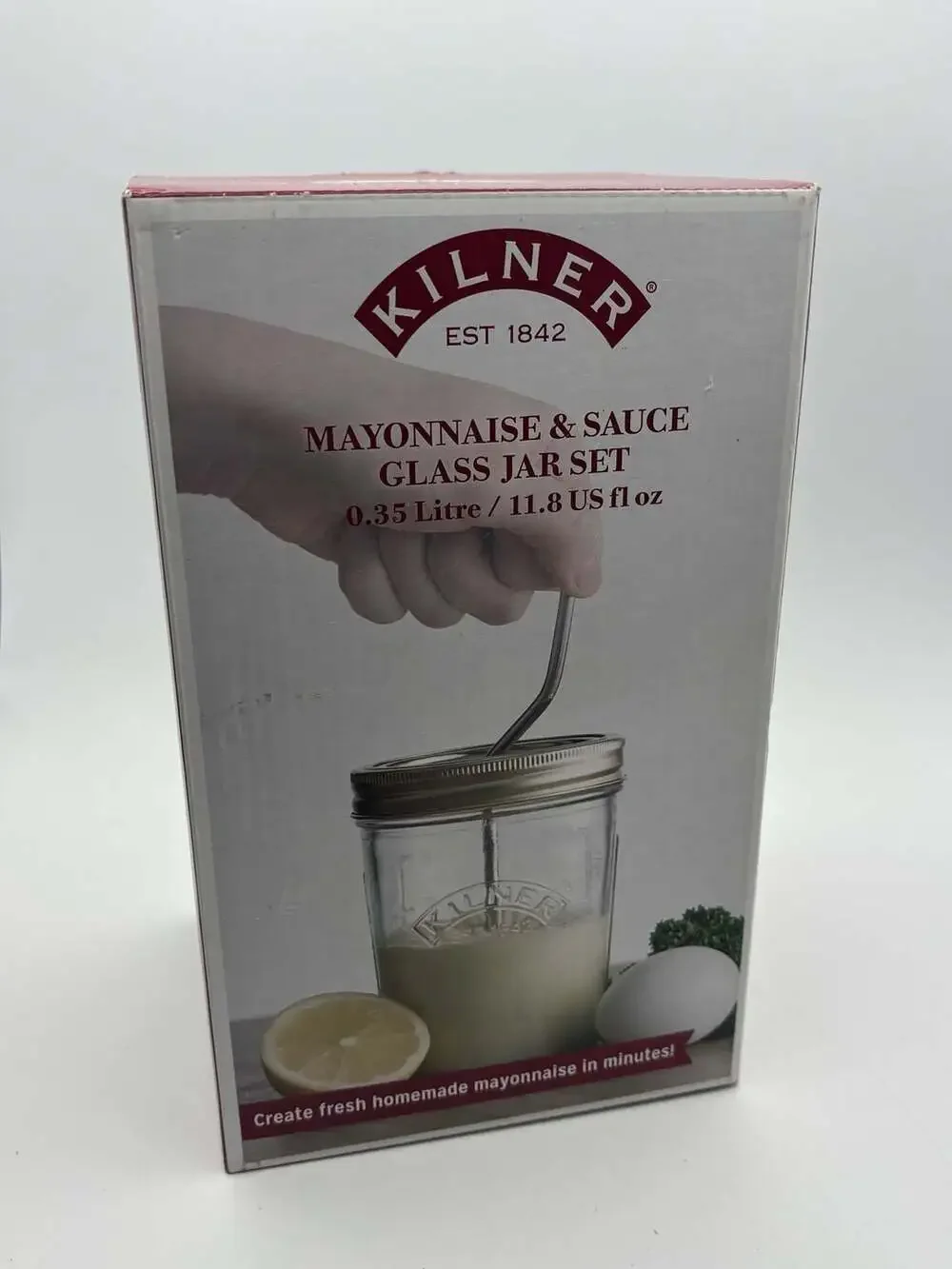 Kilner Mayonnaise & Sauce Glass Jar Set (0.35 Litre / 11.8 US fl oz)
