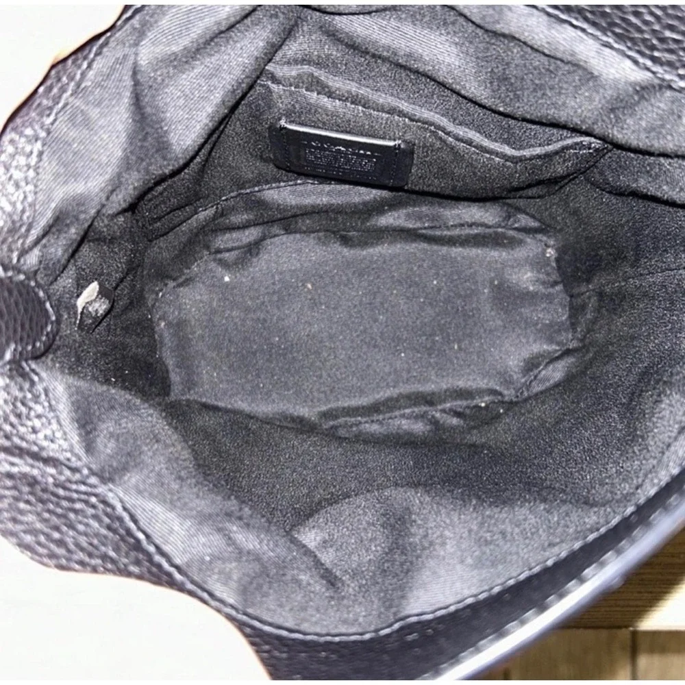Coach C2814 Addie Black Pebbled Leather‎ Crossbody Bag