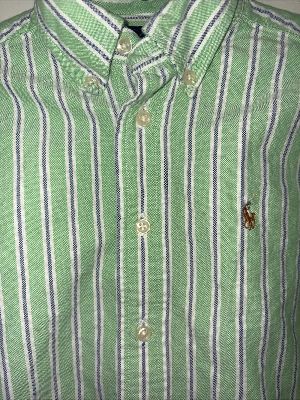 NWOT vintage Ralph Lauren striped oxford cloth shirt boy's 4/4T