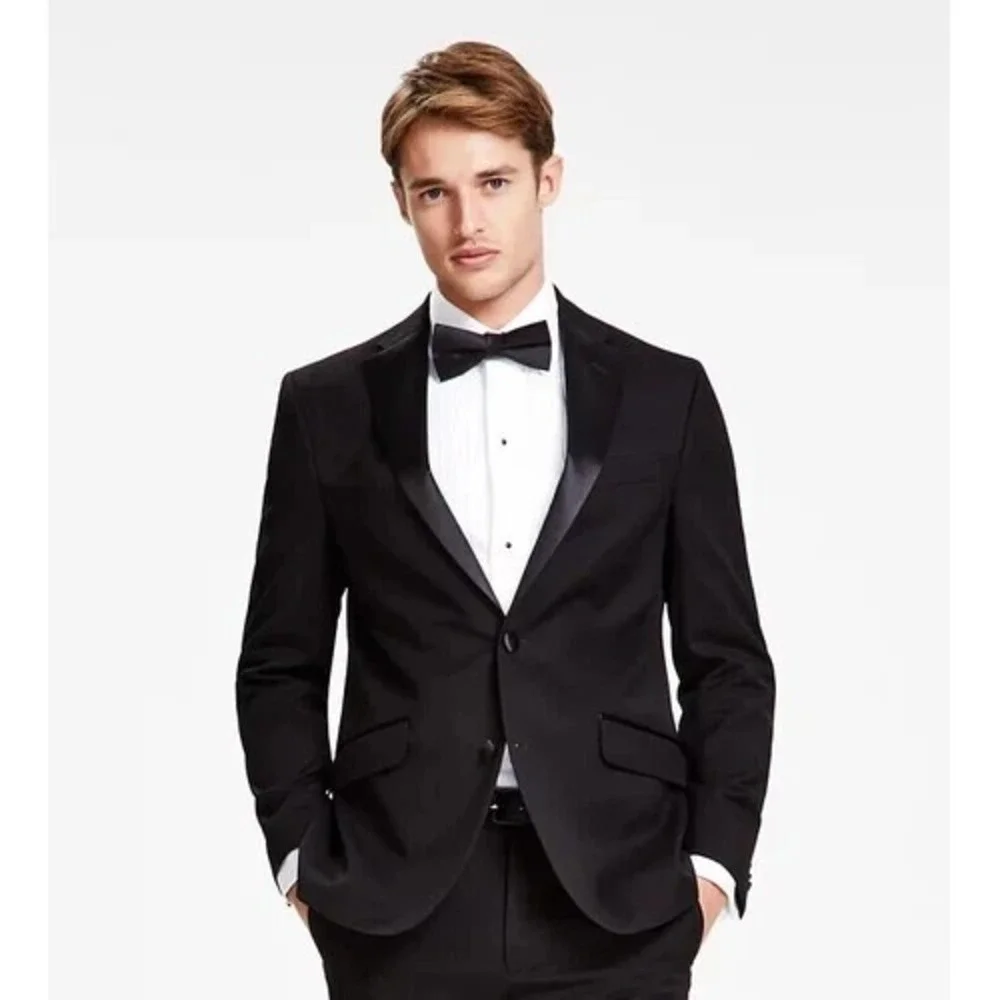 Kenneth Cole Men Slim-Fit 2-pc Tuxedo Suit Jacket 38S Pants 31W 30L‎