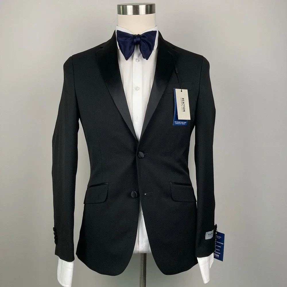 Kenneth Cole Men Slim-Fit 2-pc Tuxedo Suit Jacket 38S Pants 31W 30L‎