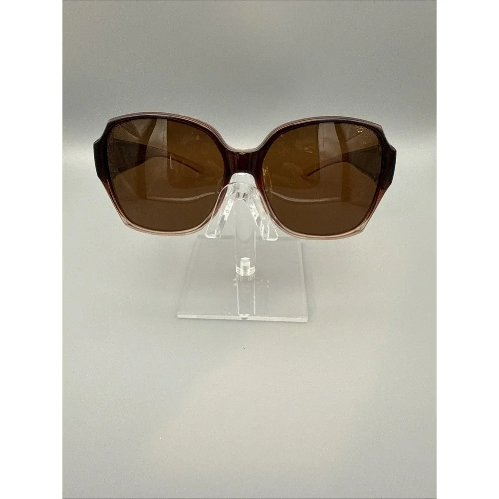 SAINT Genuine Brown/Pink Oversized  Sunglasses-Gradient Polarized Brown Lens NEW