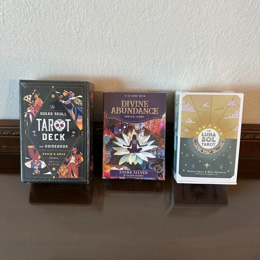 3 New Sealed Sugar Skull, Divine Abundance, & Luna Sol Tarot Decks‎