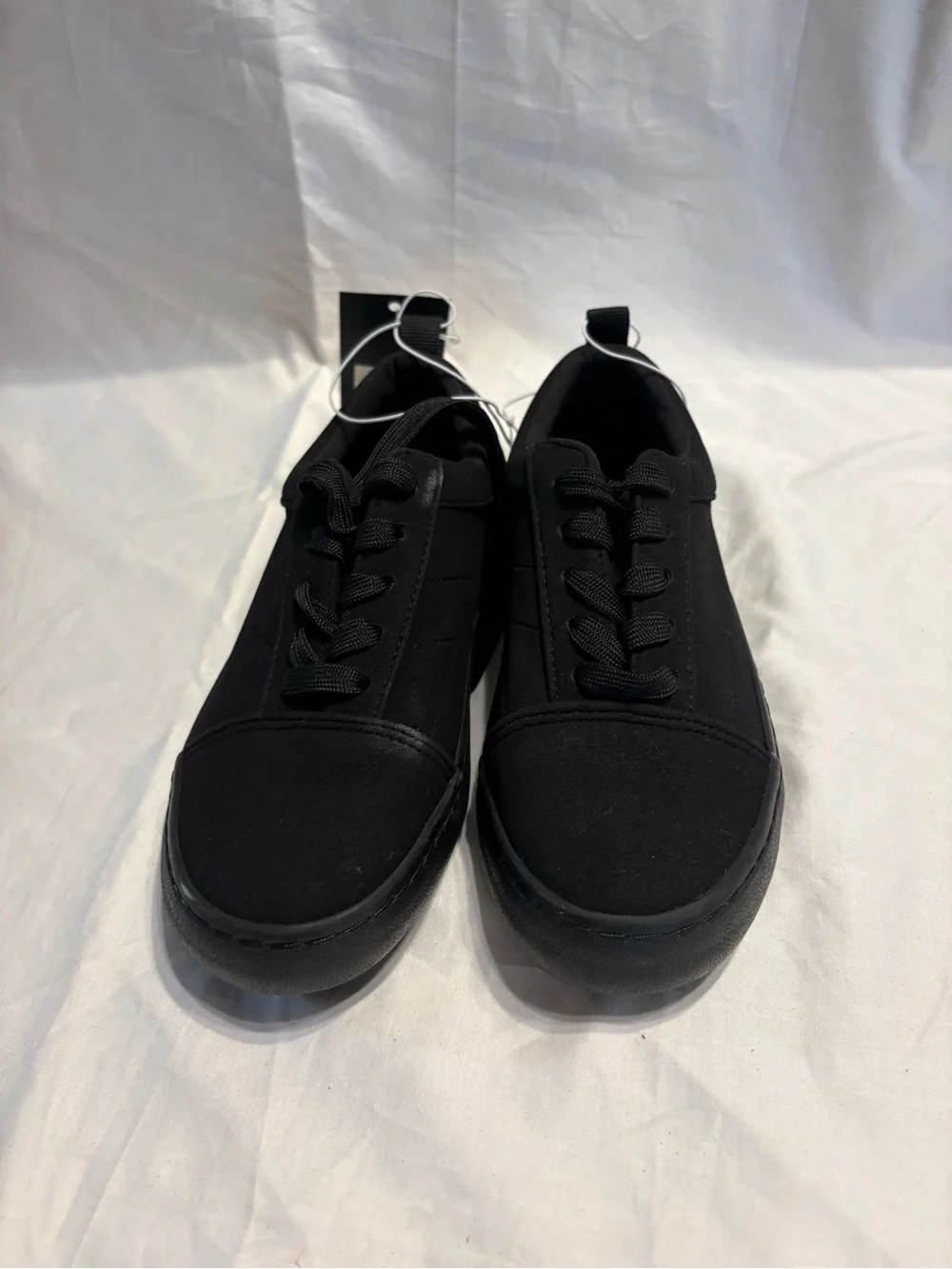 Target Kids Black Low-Top Canvas Sneakers - Slip-On Style with Laces