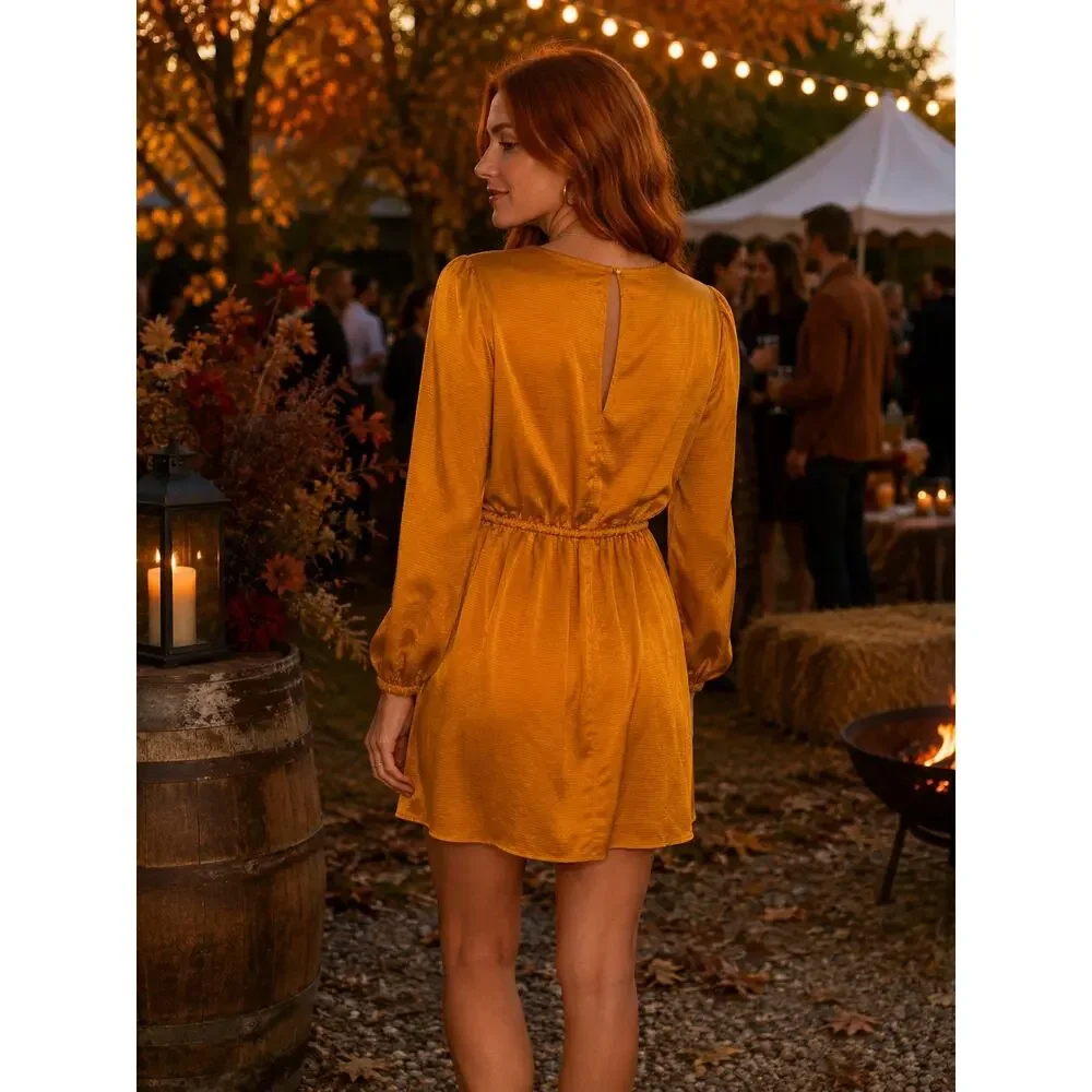 Michael Kors | Long Sleeve Flounce Dress