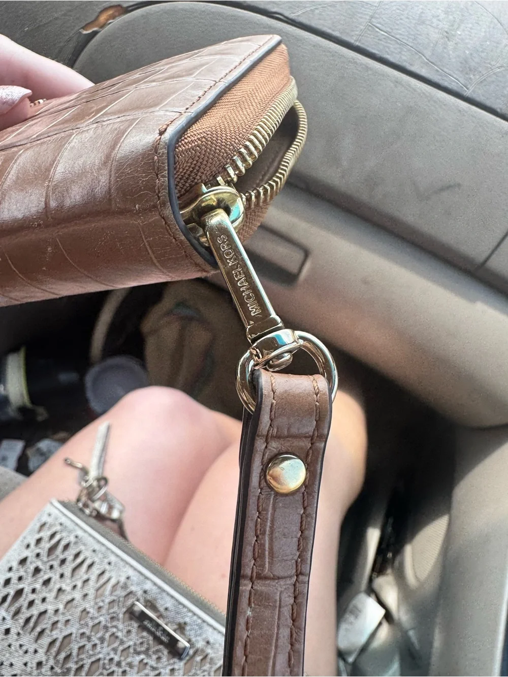 Michael Kors croc embossed