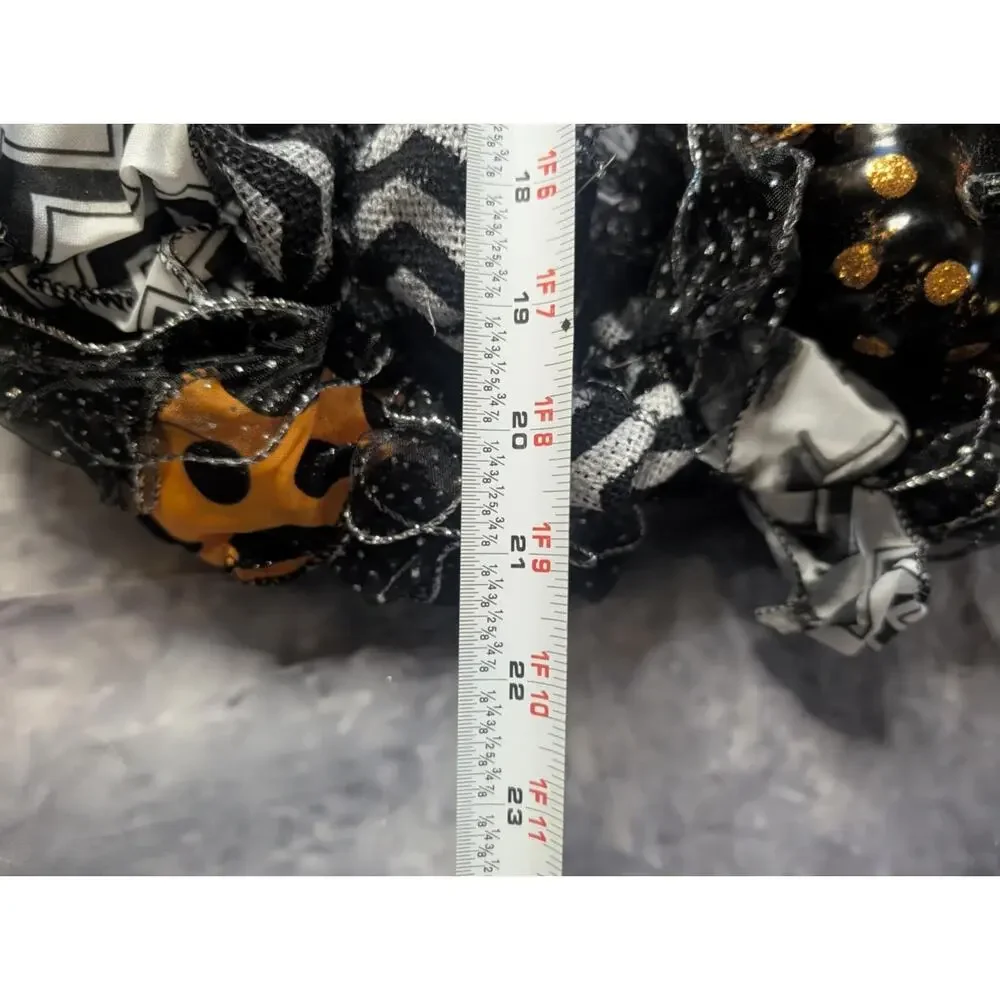 Large Halloween Witch Wreath Hat Legs Pumpkins Front Door Fall Decoration