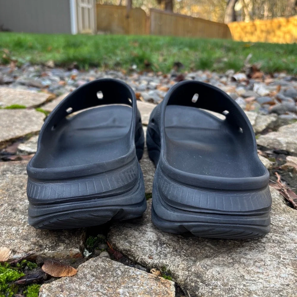 Hoka Men's Ora Recovery Slides Black‎ Slip On Comfort Athleisure Size 12