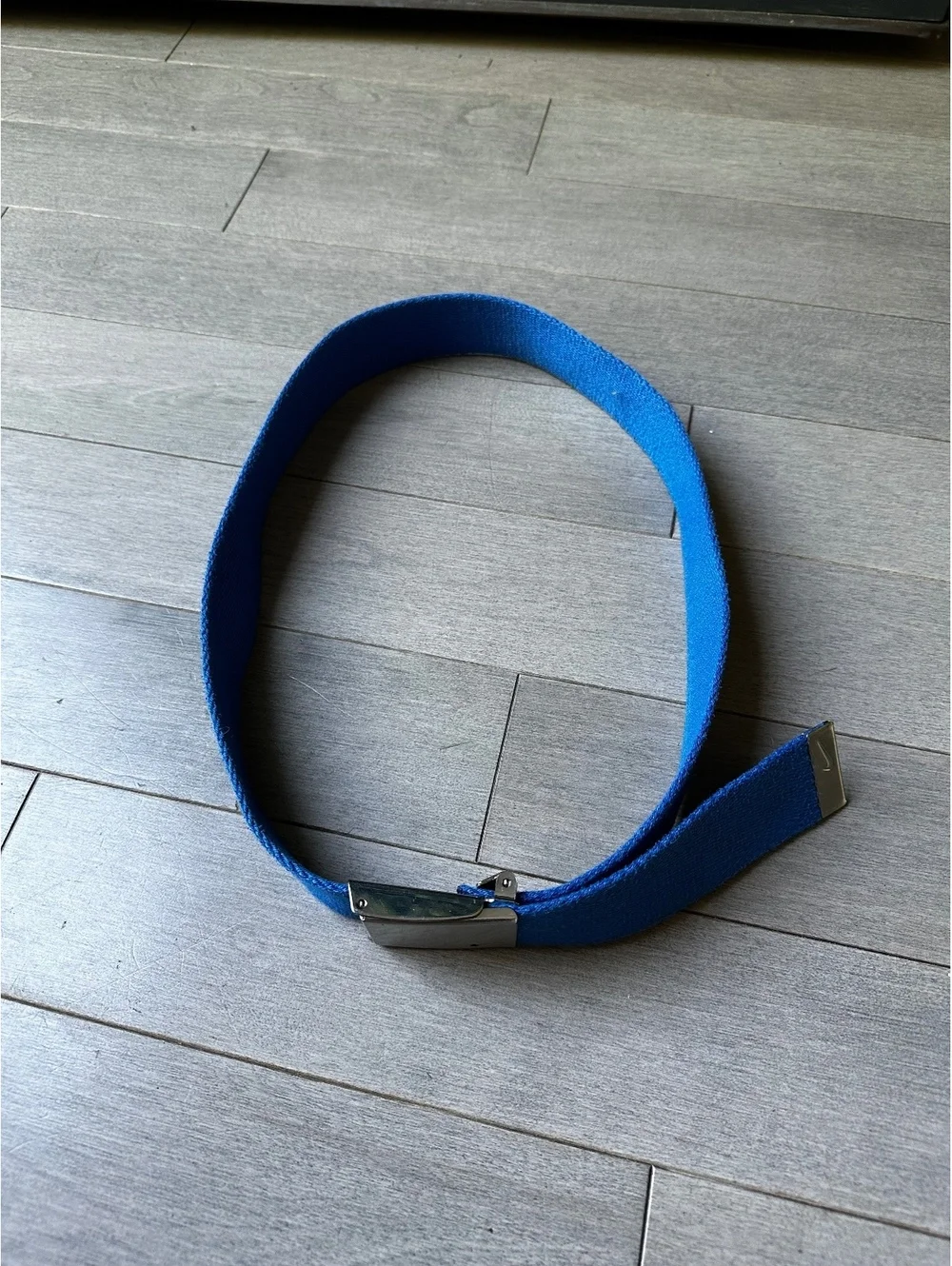 Nike Blue Canvas Belt with Metal Buckle Athletic Golf Activewear 37”