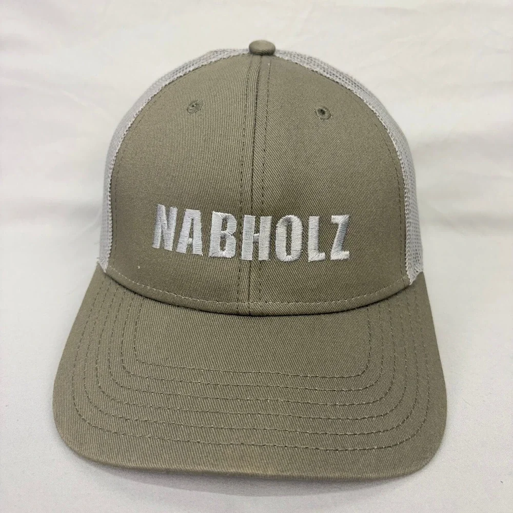 Cap America Trucker Hat Nabholz Mens OSFA Olive Green Mesh Snapback Cap