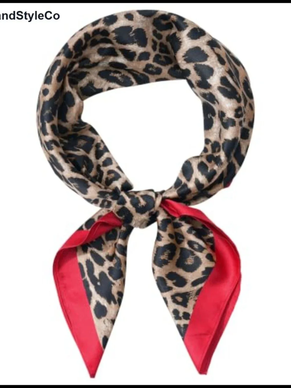Reversible Satin Hair Scarf, Square Bandana for Women, Leopard Print