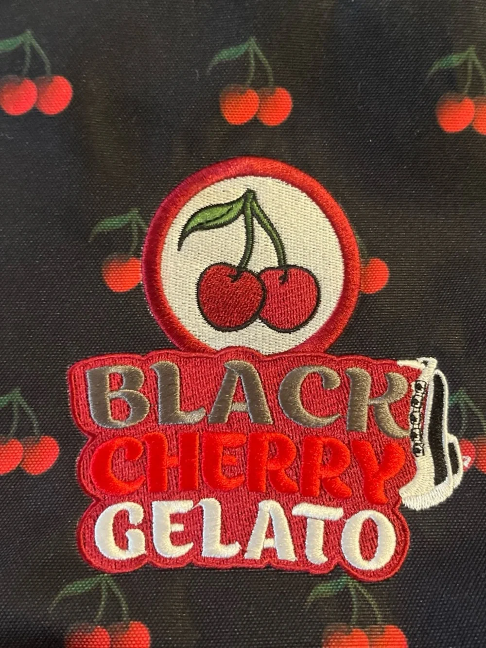 Men’s Black Cherry Print Backpack