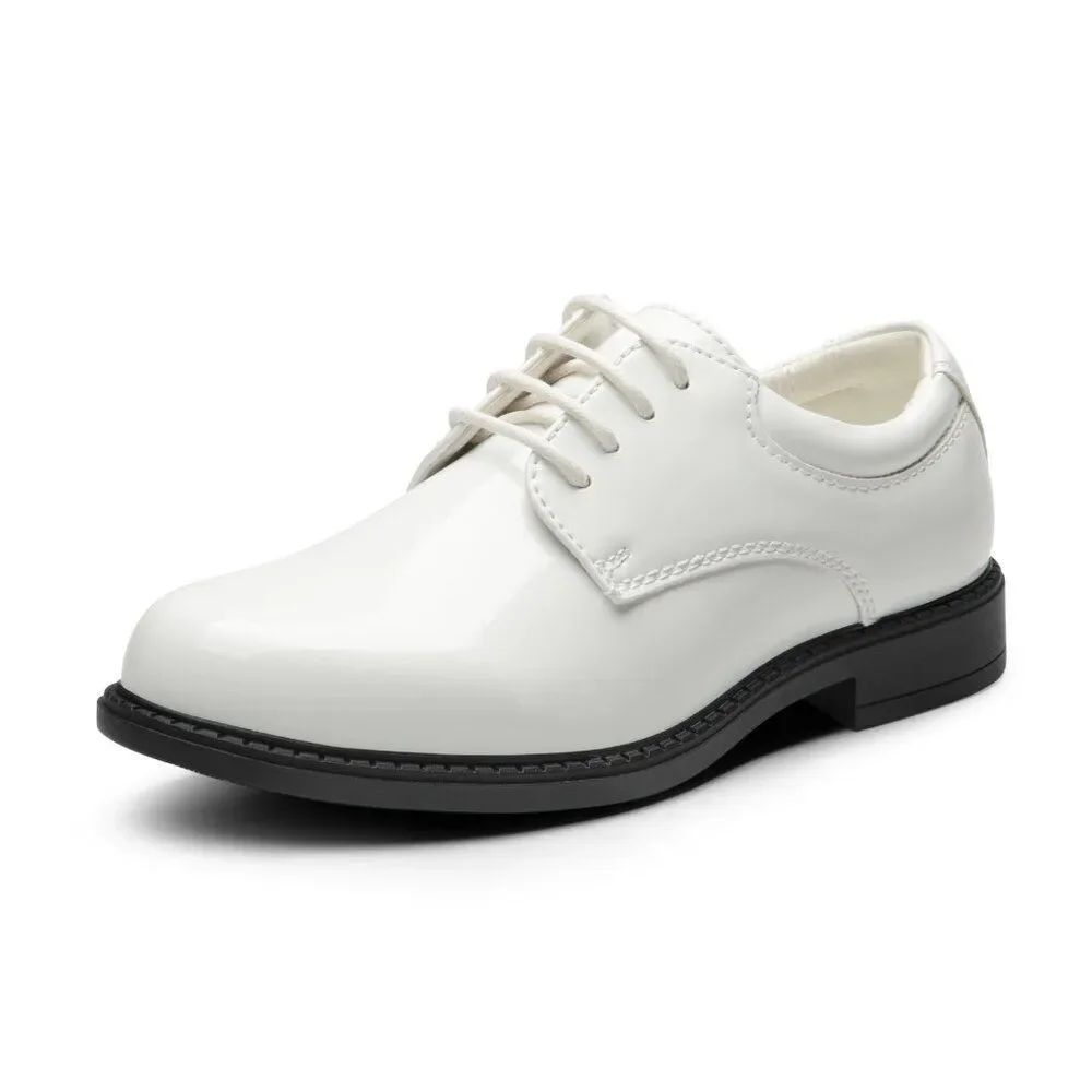 Bruno Marc Boy's Classic Oxfords Dress Shoes White Size 6 Big Kid
