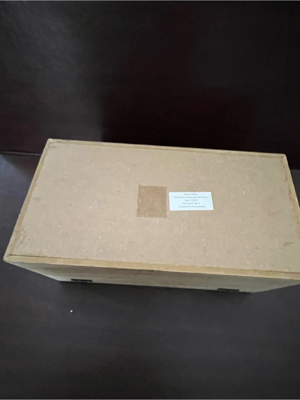 Natural Wood Card Box with White 'Cards' Script