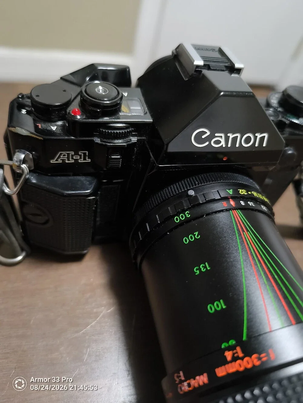 Canon A-1 Camera.                                    W/Topman 58mm 1=80-300 mm