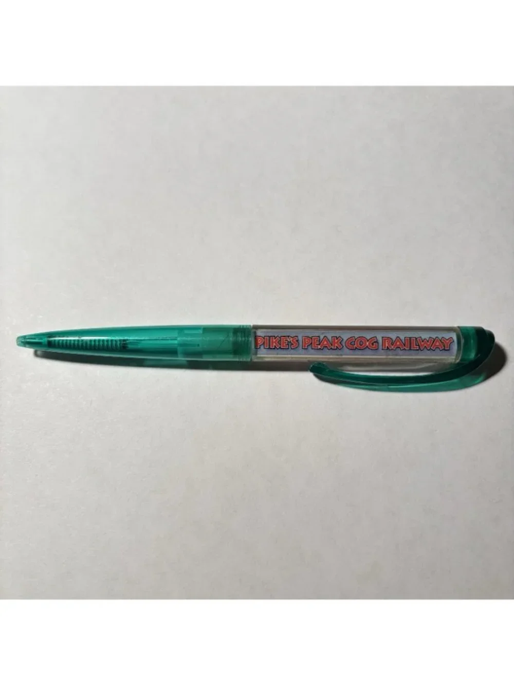 Pike's Peak Cog Railway Floaty Pen Train Tram Cars Move by Mountains Souvenir