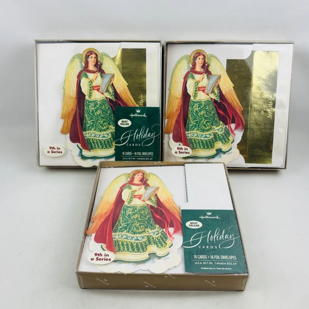 Hallmark Christmas Angel Chorus Xylophone Robert Haas 44 Cards 47 Foil Envelopes