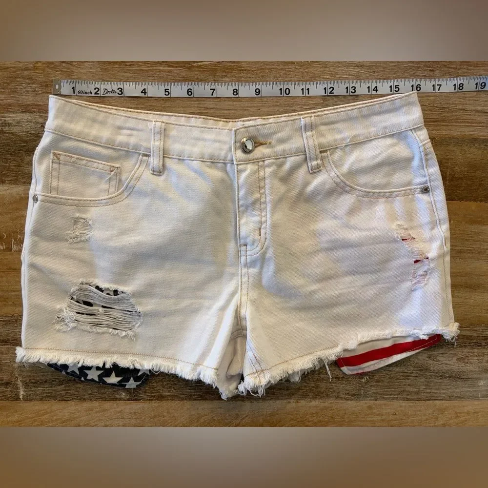 Justice white distressed