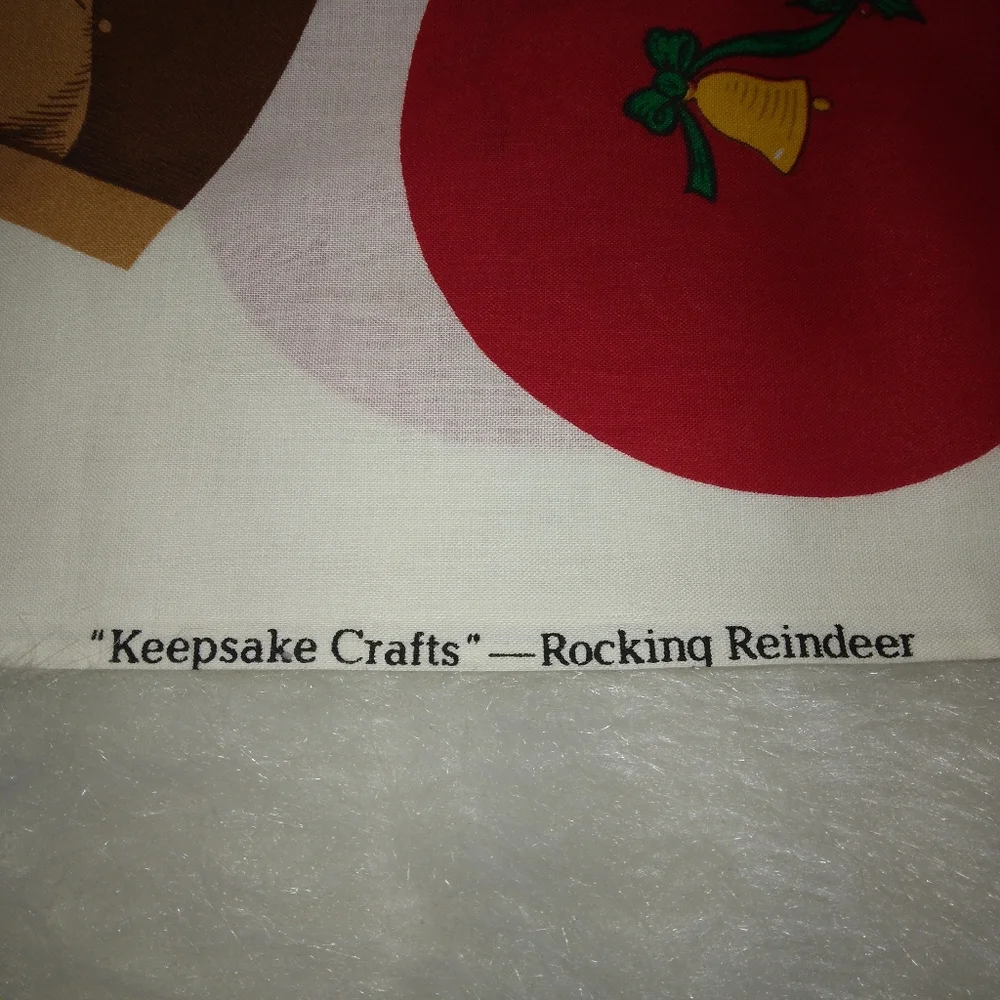 FABRIC Keepsake Crafts Rocking Reindeer fabric panel by V.I.P. Cranston