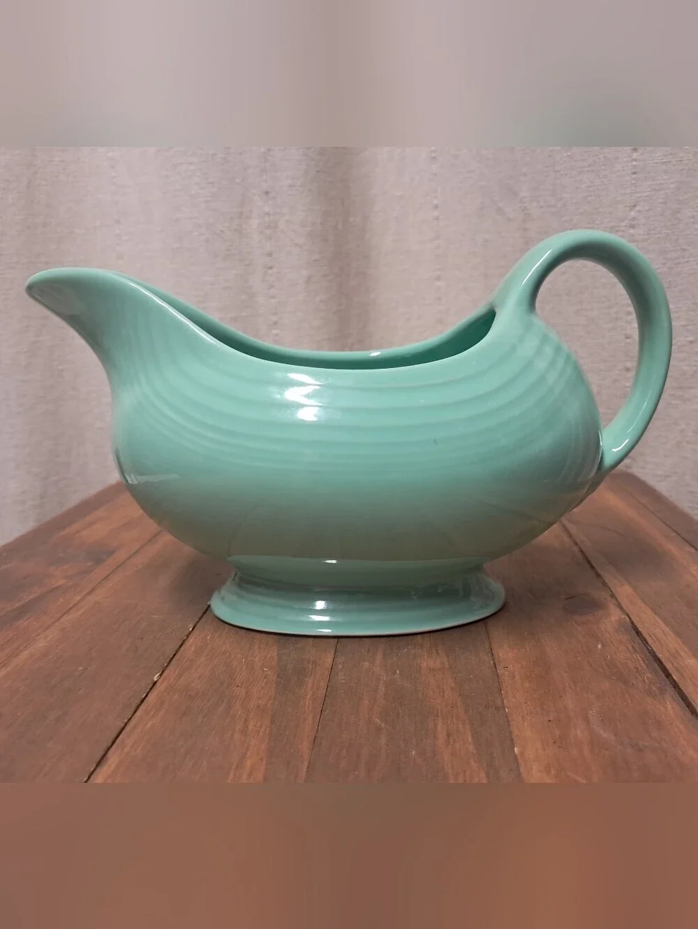 Vintage Fiesta Sea Mist Green Gravy Boat Sauceboat Homer Laughlin HLC USA