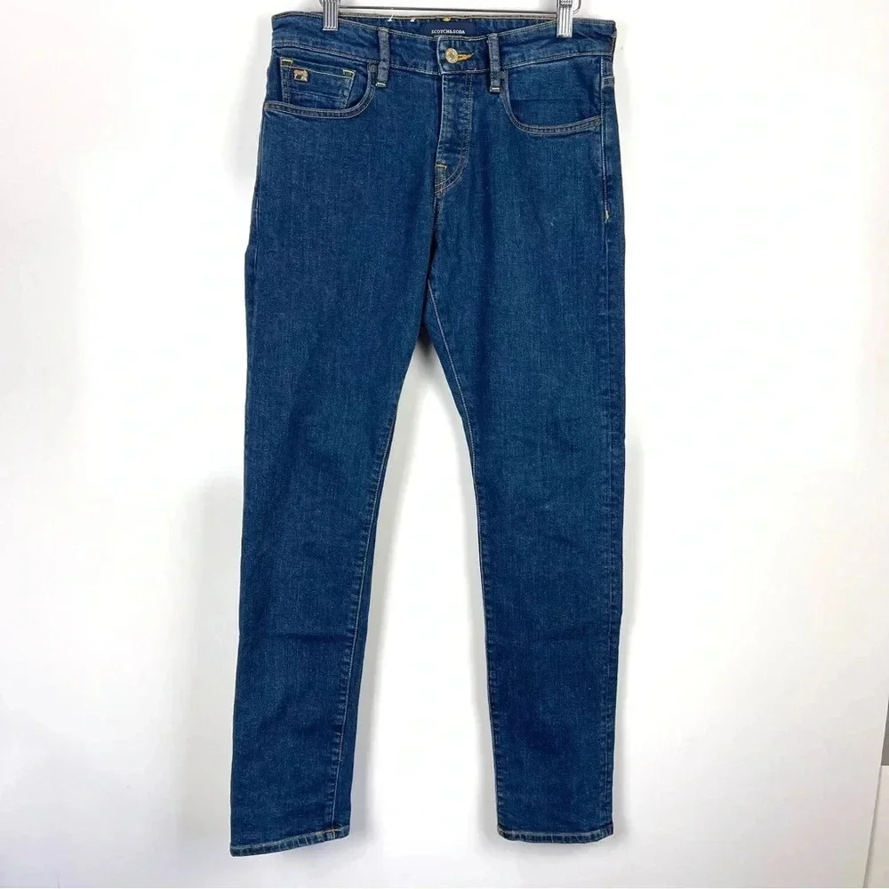 Scotch & Soda Ralston Button Fly Slim Fit Jeans Dark Wash Men's Size 30x32