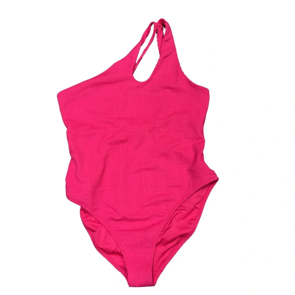 Old Navy One Shoulder Textured Bathing Suit sz XLG