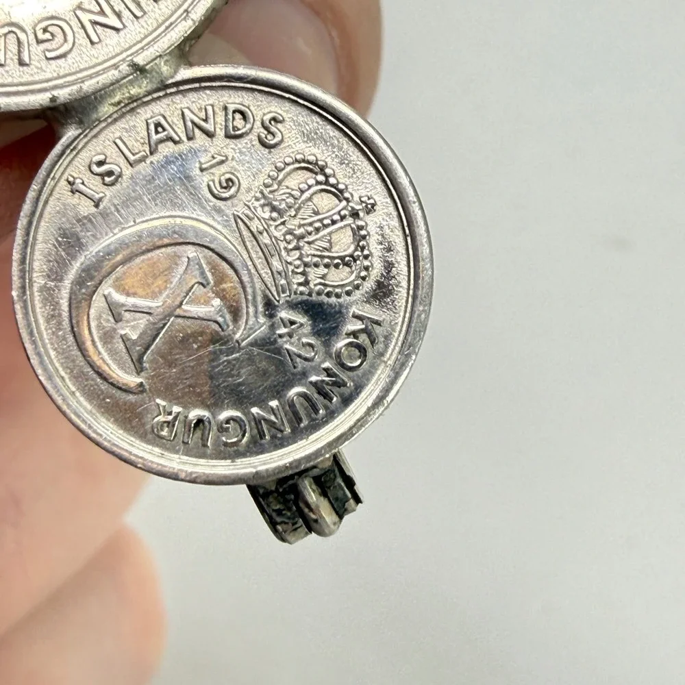 Vintage coin brooch
