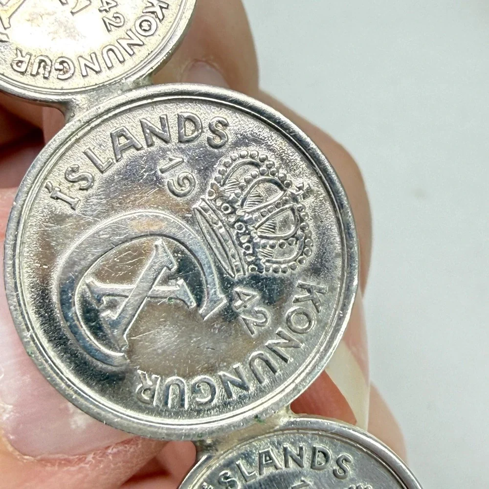 Vintage coin brooch