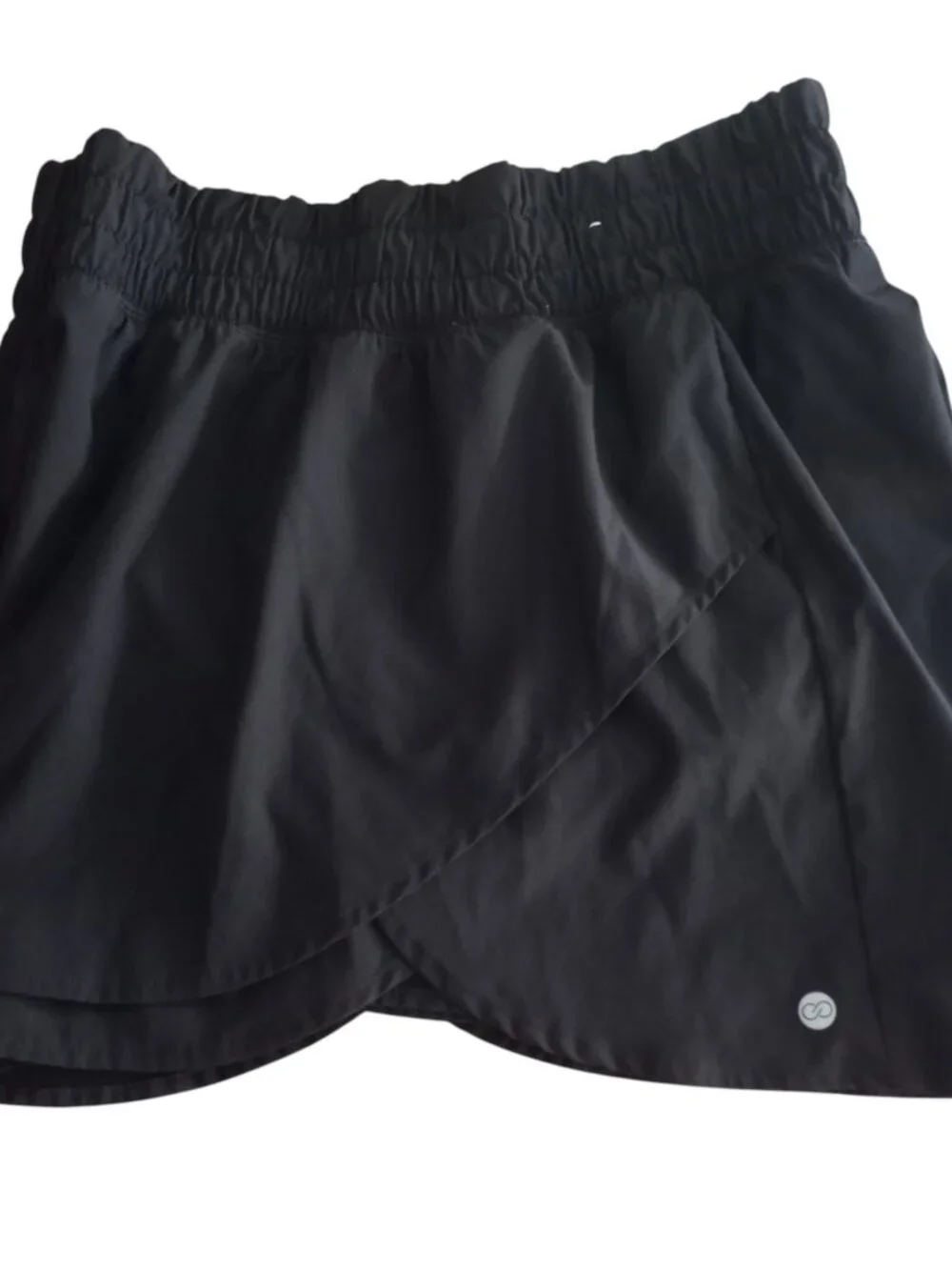 Calia Black Step Up Shorts Elastic Waist Built In Brief Womens M