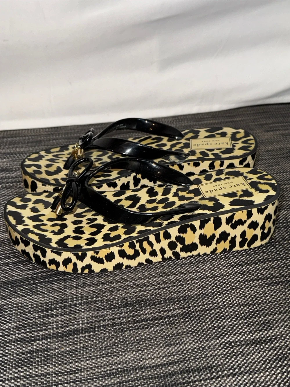 Rina Womens Animal Print Slip On Wedge