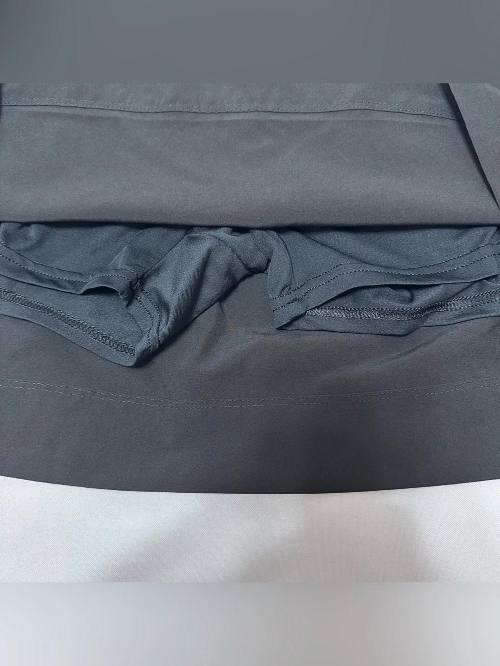 Speedo Black Women's Swim Skort with Grey Drawstring ladies size medium