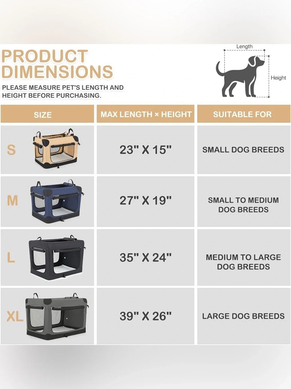 STUNNING BEIGE AND BLACK COLLAPSING PET CARRIER WITH HANDLES 😍❗️⭐️🐾