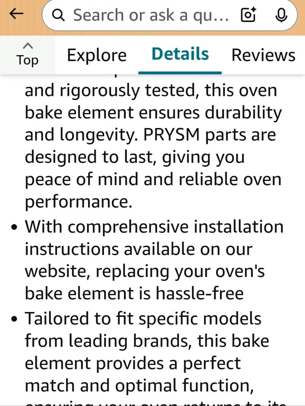 PRYSM oven bake